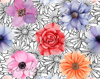 Florales Nahtloses Muster: Helles Blumen-Gewebe-Design