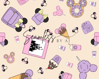 Naadloze stof Magical Mouse Goodies: kinderontwerp