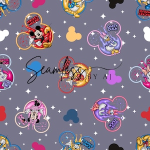 Naadloos patroon magische muis: cartoonstof