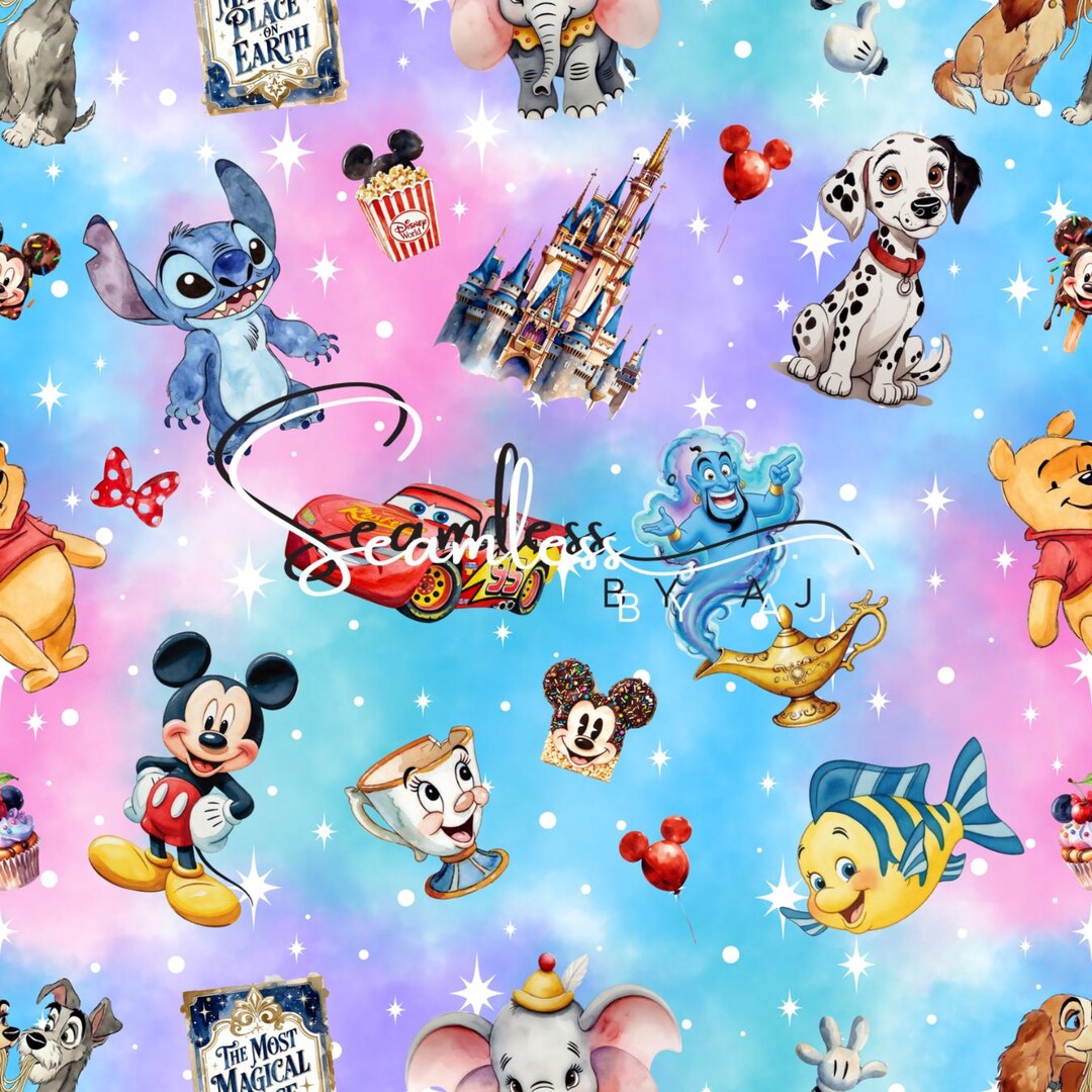 Magical Friends Seamless Pattern, Colourful Design, Digital Download - Etsy