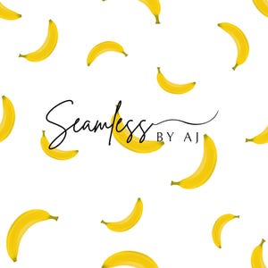 Bananas seamless pattern, banana fabric design