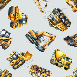 Cute construction seamless pattern, boy pattern, construction seamless, sublimation pattern