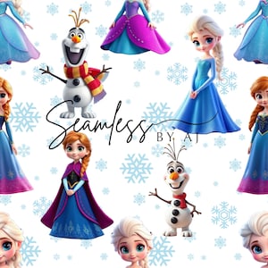 Magical Princess Seamless Fabric Pattern (Digital Download)