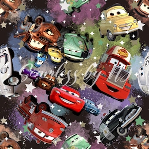 Car seamless pattern, sublimation fabric, car design, digital download