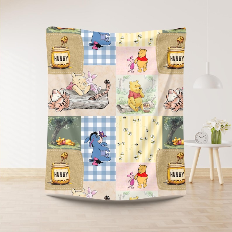 Sömlöst lapptäcke med björnmönster, digital nedladdning bild 3