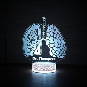 Geschenk Für Pulmologen Geschenk Lunge Geschenk Lunge LED-Lampe Lunge Licht 3D Nachtlampe 3D Nachtlicht Kinder Licht 3D Illusion LED Lampe Geschenkidee