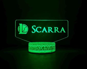Custom LOL Gamertag League Of Legends LED Light Great Gift For Gamers Moba Game Gift LOL Lamp Gift For Legends Personalized Gamertag