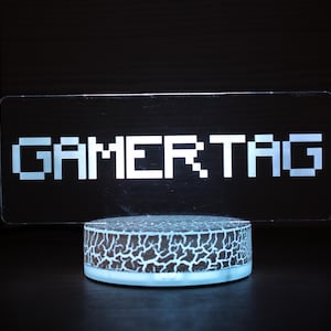 Personalized Gamertag Gift For Streamer Name Sign Twitch Streamer Gamer Tag