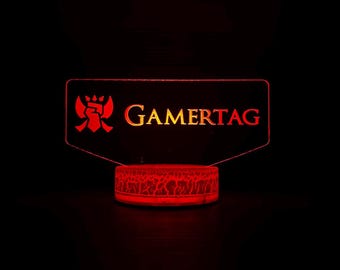 League Of Legends Gift LOL Lamp Custom Gamertag League Of Legends LED Light Great Gift For Gamers Moba Game Gift Personalized Gamertag