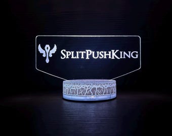 League Of Legends Custom Gamertag LOL LED Light Moba Game Gift LOL Lamp Gift For Legends Custom Gamertag Great Gift For Gamers