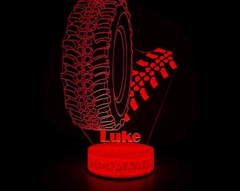 Custom Offroad Gift Off-Road Tire Led Light Gift For Off Road Fan Offroader Gift
