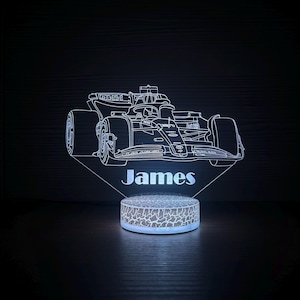 Oscar Piastri McLaren F1 Team Formula 1 Gifts F1 Car Lando Norris 3D Night Lamp Night Light Home Decor Illusion LED Lamp Gift Idea
