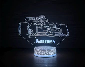 オスカー・ピアストリ マクラーレン F1 チーム フォーミュラ1 ギフト F1 カー ランド・ノリス 3D ナイトランプ ナイトライト ホームデコレーション イリュージョン LED ランプ ギフトアイデア