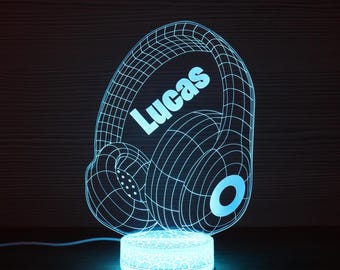 Headphones Light Gaming Gift Desk Lamp Gaming Decor Gift For Gamer Gamer Gift Gaming Room Man Cave