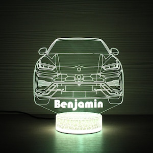 Lamborghini Urus Lambo Urus Light Urus Lamp Lambo Owner 3D Night Light Children Home Decor Lambo 3D Illusion LED Lamp Gift for Gift Idea