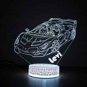 Lamborghini SC20 Roadster Lambo SC20 Light SC20 Lamp Lambo Owner 3D Night Light Children Home Decor Lambo 3D Illusion LED Lamp Gift Idea