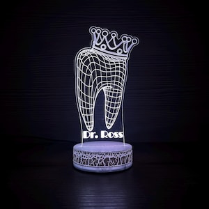 Present till tandläkare Tandlampa Tandlampa Presentidé Tandläkarpresent LED-lampa 3D-nattlampa 3D-nattlampa Barnlampa 3D-illusion LED-lampa