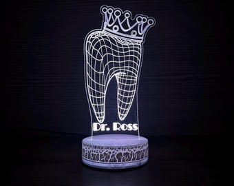 Gift For Dentist Tooth Light Tooth Lamp Gift Idea Dentist Gift Led Lamp 3D Night Lamp 3D Night Light Children Light 3D Illusion LED Lamp