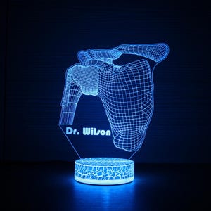Gift For Orthopedist Shoulder Joint Light Orthopedics Gift Shoulder Night Lamp Led Lamp 3D Night Lamp 3D Night Light 3D Illusion