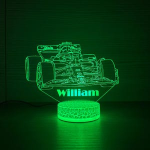 Nico Hulkenberg Stake F1 Team Kick Sauber Gabriel Bortoleto Formula 1 Gifts F1 Car 3D Night Lamp Night Light Home Decor Gift Idea