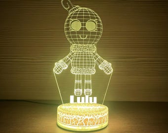 Bobette Dandy's World 3D Night Light Bobette Lamp Bobette Light 3D Night Lamp 3D Night Light Home Decor 3D Illusion LED Lamp Gift Idea
