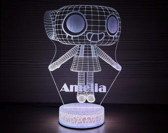 Shelly 3D Lamp Dandy's World Fan Gift Night Light Shelly Lamp Bedside Lamp Night Lamp 3D Night Light Home Decor 3D Illusion Gift Idea