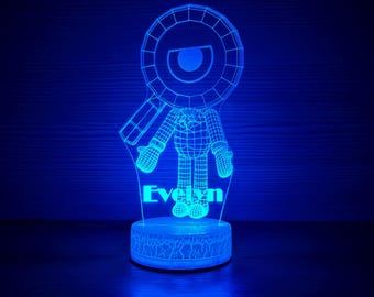 Rodger Dandy's World Gift Night Lamp Rodger Light Rodger Lamp 3D Night Lamp 3D Night Light Home Decor 3D Illusion LED Lamp Gift Idea