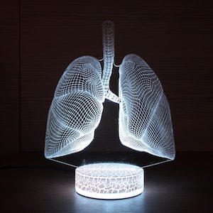 Pulmologen Geschenk Lunge Geschenk Lunge Led Lampe Lunge Licht 3D Nachtlampe 3D Nachtlicht Kinder Licht 3D Illusion LED Lampe Geschenkidee