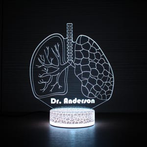 Lunge Geschenk Pulmologen Geschenk Lunge Led Lampe Lunge Licht 3D Nachtlampe 3D Nachtlicht Kinder Licht 3D Illusion LED Lampe Geschenkidee