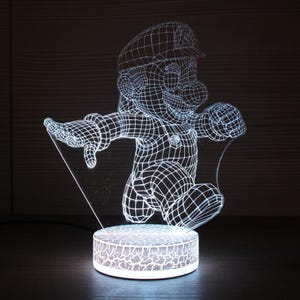 Super Mario Light Super Mario Lamp Super Mario Gift Super Mario Bros Bowser Birthday Lamp Bedside Lamp 3D Night Lamp 3D Night Light