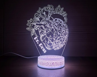 Neurologist Gift Brain Lamp Brain Light Gift for Neurologist 3D Brain Light Led Lamp 3D Night Lamp 3D Night Light 3D Illusion LED Lamp