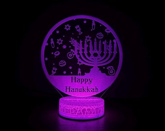 Happy Hanukkah Led Light Chanukah Jewish Festival Of Light Christmas Xmas
