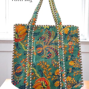 Womens Velvet Hippie Bag Tote Bags, Velvet Tote Bag, Quilted Bags, Weekend Bag, Cotton Market Bag, Jhola Bag, Gift for her