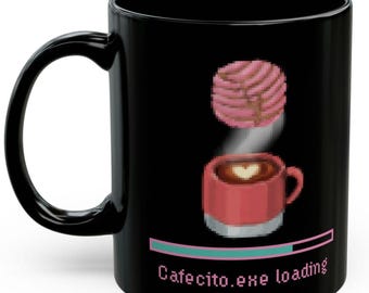 Cafecito.exe Loading Pixel Pink Concha cafecito Mug