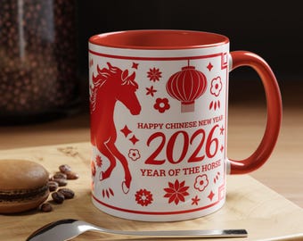 2026 Year of the Horse Mug | Chinese New Year Accent Coffee Mug
