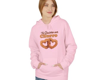 Te Quiero un Churro 8-Bit Heart Hoodie | Cute Retro Pixel Romance