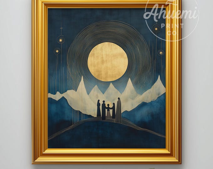 Watercolor Nativity Scene Print – Minimalist Christmas Wall Art (Digital Download)