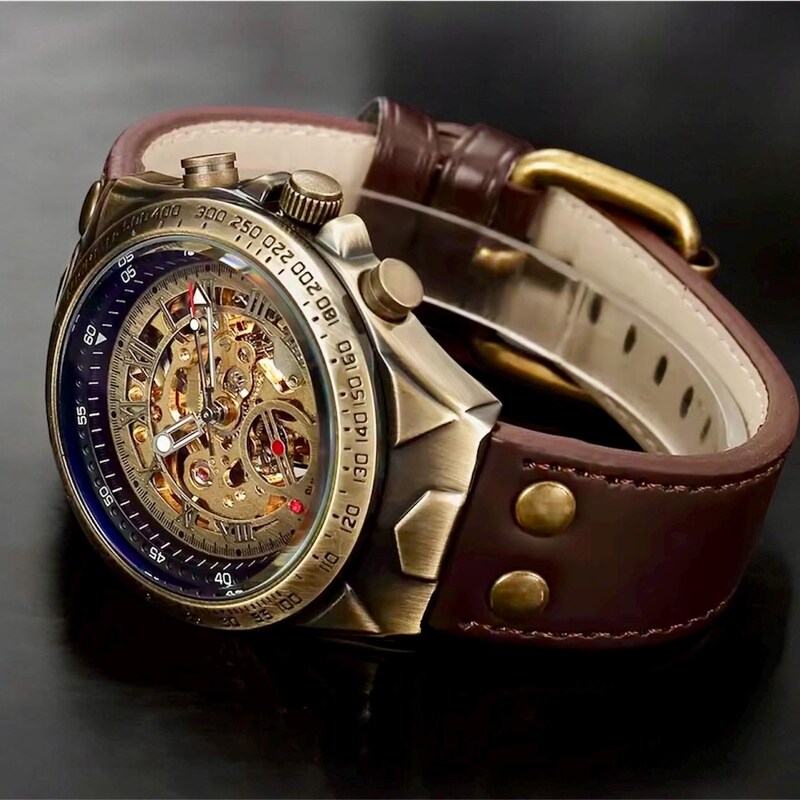 Mens Watches Top Brand Luxury Designer Watch Vintage Skeleton Steampunk Male Clock Automatic Horloge