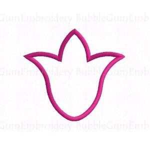 Download instantâneo de design de bordado de aplique de tulipa