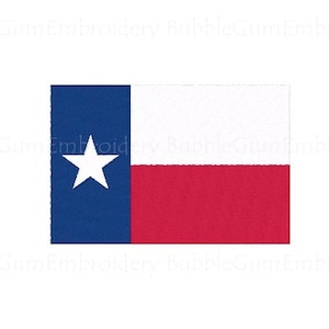Texas Flag Embroidery Design Instant Download