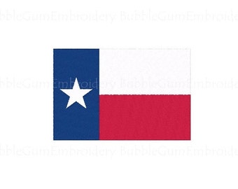 Texas Flag Embroidery Design Instant Download