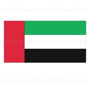 United Arab Emirates Flag Embroidery Design Instant Download