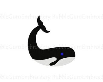 Orca Whale Embroidery Design Instant Download