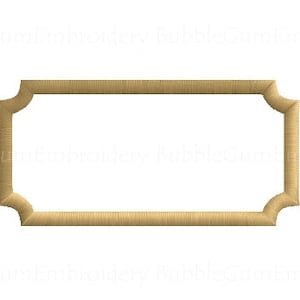 Rectangle Frame Applique Embroidery Design Instant Download