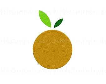 Orange Embroidery Design Instant Download