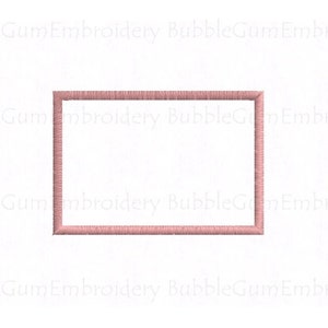 Rectangle Applique Embroidery Design Instant Download