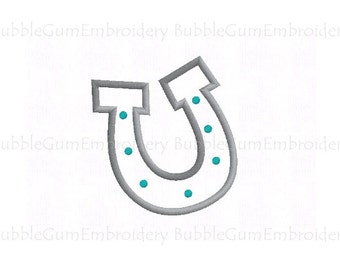 Horseshoe Applique Embroidery Design Instant Download