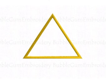 Triangle Applique Embroidery Design Instant Download