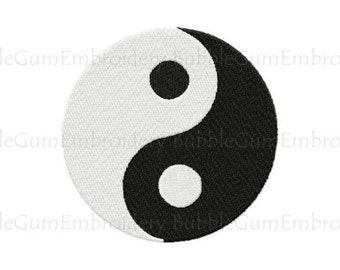 Yin Yang Embroidery Design Descarga instantánea