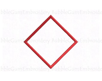 Rhombus Applique Embroidery Design Instant Download